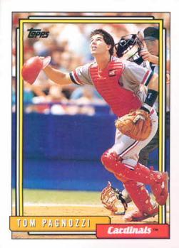#448 Tom Pagnozzi - St. Louis Cardinals - 1992 Topps Baseball