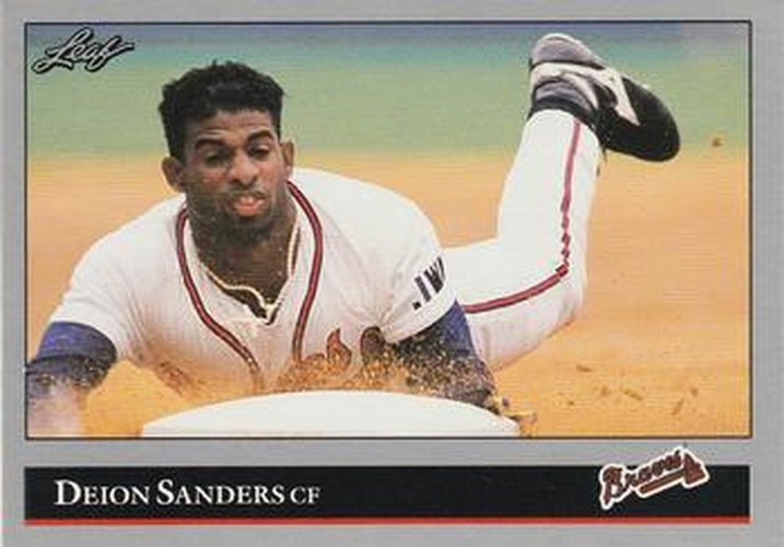 #448 Deion Sanders - Atlanta Braves - 1992 Leaf Baseball