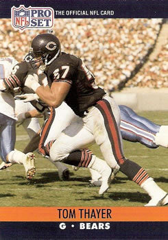 #448 Tom Thayer - Chicago Bears - 1990 Pro Set Football