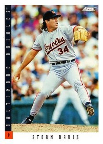 #449 Storm Davis - Baltimore Orioles - 1993 Score Baseball