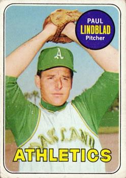 #449 Paul Lindblad - Oakland Athletics - 1969 Topps Baseball