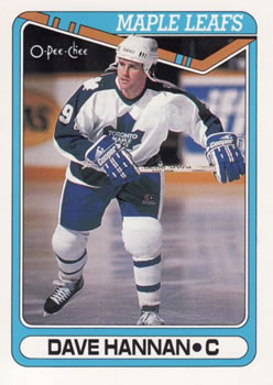 #449 Dave Hannan - Toronto Maple Leafs - 1990-91 O-Pee-Chee Hockey
