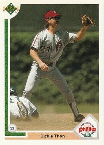 #449 Dickie Thon - Philadelphia Phillies - 1991 Upper Deck Baseball