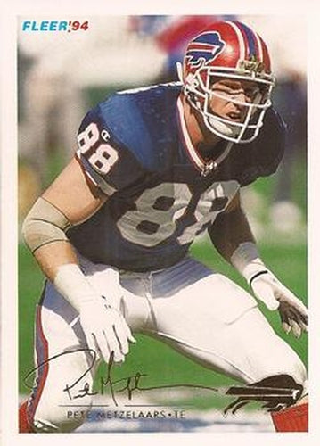 44 Pete Metzelaars - Buffalo Bills - 1994 Fleer Football – Isolated Cards