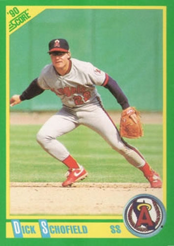 #44 Dick Schofield - California Angels - 1990 Score Baseball