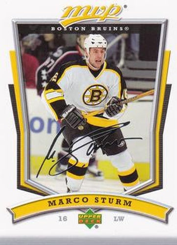 #44 Marco Sturm - Boston Bruins - 2007-08 Upper Deck MVP Hockey