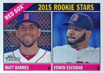 #44 Edwin Escobar / Matt Barnes - Boston Red Sox - 2015 Topps Heritage Baseball