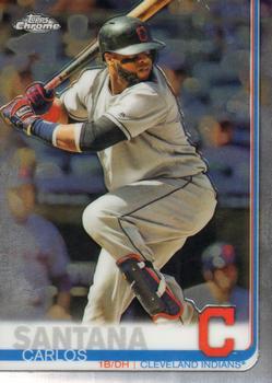 #44 Carlos Santana - Cleveland Indians - 2019 Topps Chrome Baseball