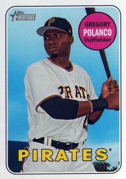 #44 Gregory Polanco - Pittsburgh Pirates - 2018 Topps Heritage Baseball