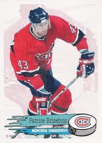 #44 Patrice Brisebois - Montreal Canadiens - 1995-96 Panini Hockey Stickers