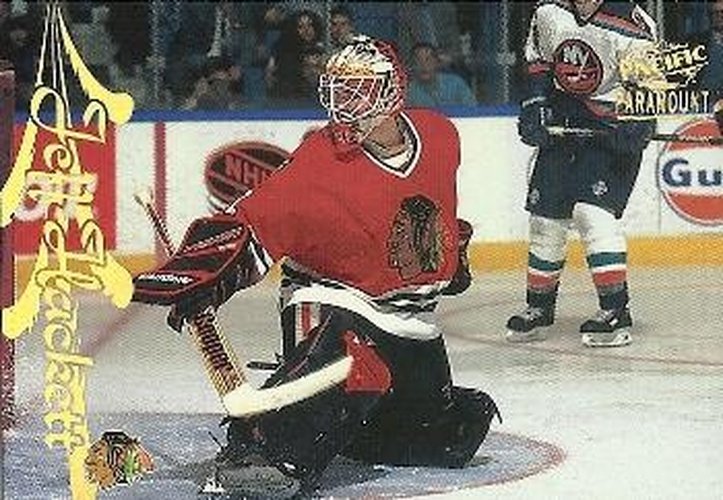 #44 Jeff Hackett - Chicago Blackhawks - 1997-98 Pacific Paramount Hockey