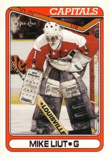 #44 Mike Liut - Washington Capitals - 1990-91 O-Pee-Chee Hockey
