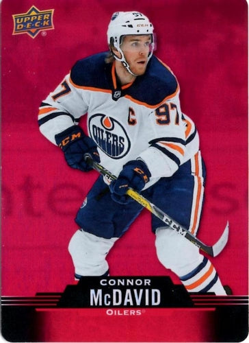 #DC-44 Connor McDavid - Edmonton Oilers - 2020-21 Upper Deck Tim Hortons Hockey - Red Die Cut