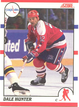 #44 Dale Hunter - Washington Capitals - 1990-91 Score Canadian Hockey