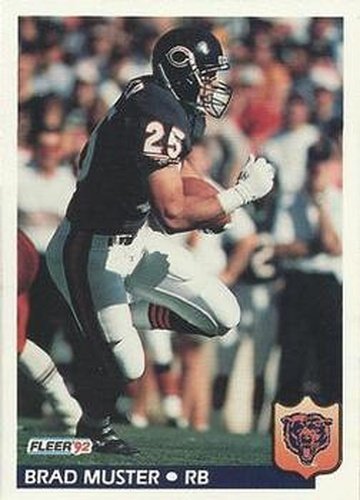 44 Brad Muster - Chicago Bears - 1992 Fleer Football – Isolated Cards