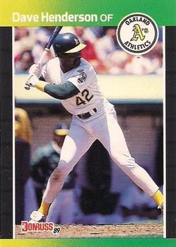 #450 Dave Henderson - Oakland Athletics - 1989 Donruss Baseball