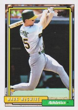 #450 Mark McGwire - Oakland Athletics - 1992 Topps Baseball