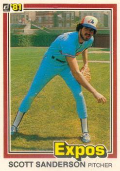 #450 Scott Sanderson - Montreal Expos - 1981 Donruss Baseball
