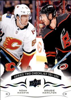 #450 Noah Hanifin / Dougie Hamilton - Calgary Flames / Carolina Hurricanes - 2018-19 Upper Deck Hockey