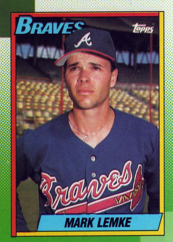 451 Mark Lemke - Atlanta Braves - 1990 Topps Baseball – Isolated Cards