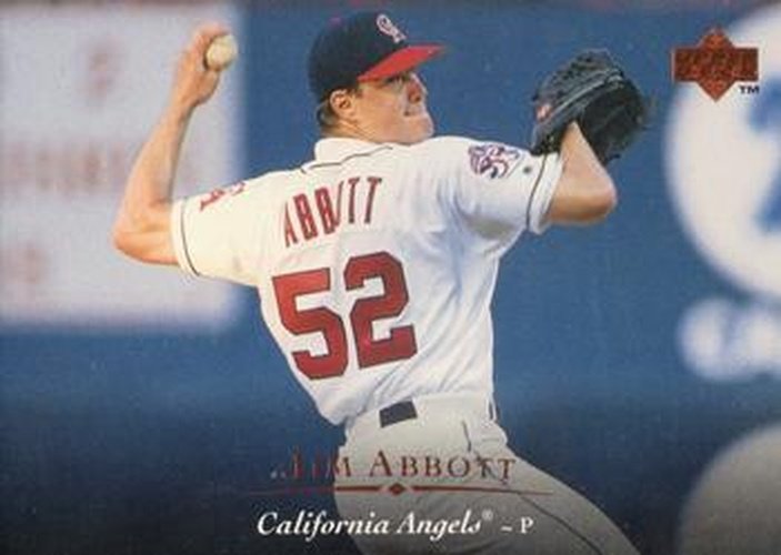 #451 Jim Abbott - California Angels - 1995 Upper Deck Baseball