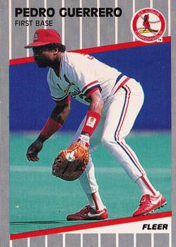 #451 Pedro Guerrero - St. Louis Cardinals - 1989 Fleer Baseball