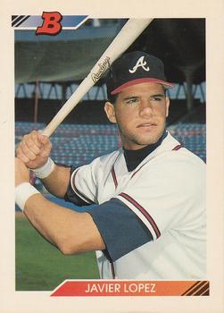 #452 Javier Lopez - Atlanta Braves - 1992 Bowman Baseball