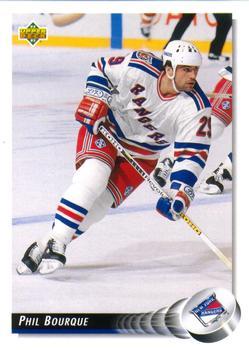 #452 Phil Bourque - New York Rangers - 1992-93 Upper Deck Hockey