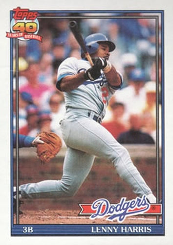 #453 Lenny Harris - Los Angeles Dodgers - 1991 Topps Baseball