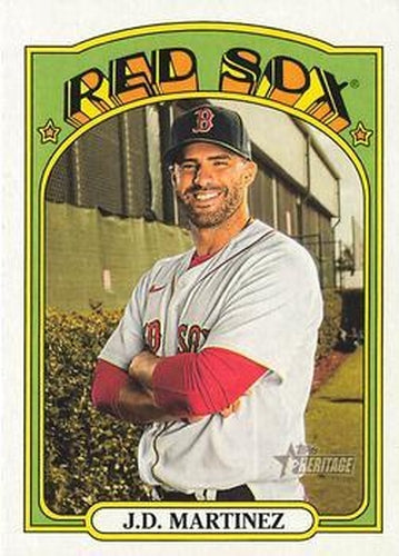 #453 J.D. Martinez - Boston Red Sox - 2021 Topps Heritage Baseball