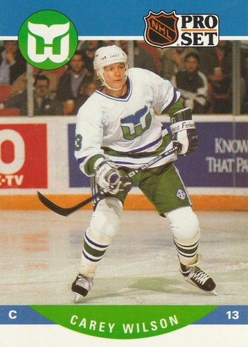 #453 Carey Wilson - Hartford Whalers - 1990-91 Pro Set Hockey