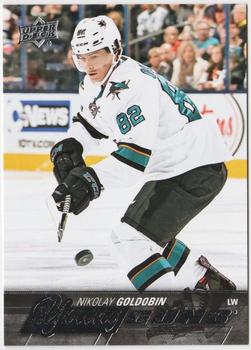 #453 Nikolay Goldobin - San Jose Sharks - 2015-16 Upper Deck Hockey