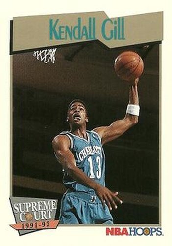 #454 Kendall Gill - Charlotte Hornets - 1991-92 Hoops Basketball