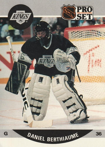 #454 Daniel Berthiaume - Los Angeles Kings - 1990-91 Pro Set Hockey