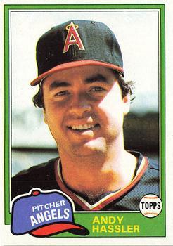 #454 Andy Hassler - California Angels - 1981 Topps Baseball