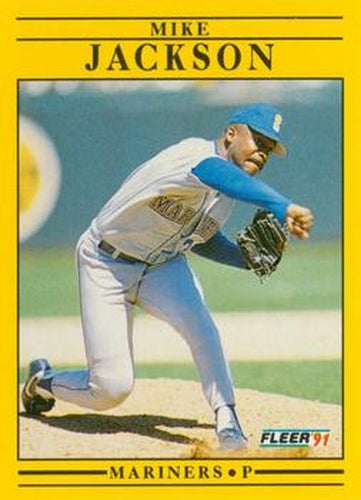 #454 Mike Jackson - Seattle Mariners - 1991 Fleer Baseball
