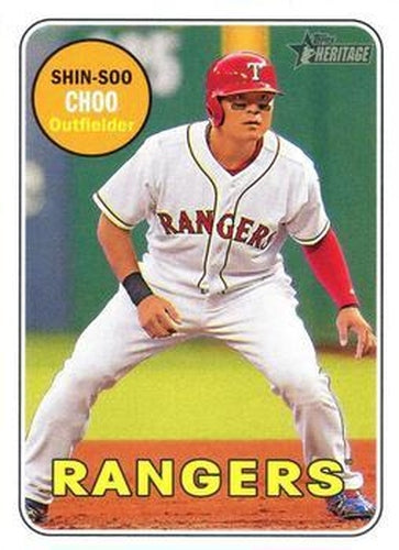 #454b Shin-Soo Choo - Texas Rangers - 2018 Topps Heritage Baseball
