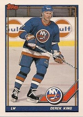 #455 Derek King - New York Islanders - 1991-92 Topps Hockey