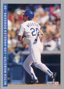 #455 Mitch Webster - Los Angeles Dodgers - 1993 Fleer Baseball