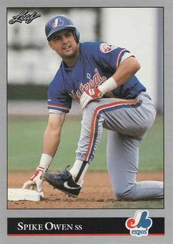 #455 Spike Owen - Montreal Expos - 1992 Leaf Baseball
