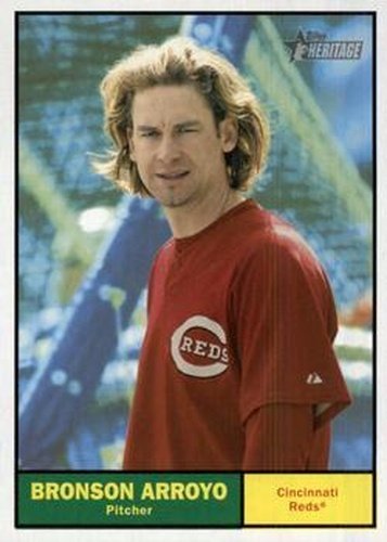 #455 Bronson Arroyo - Cincinnati Reds - 2010 Topps Heritage Baseball