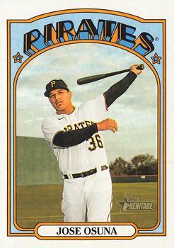 #455 Jose Osuna - Pittsburgh Pirates - 2021 Topps Heritage Baseball
