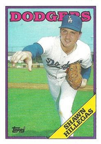 #455 Shawn Hillegas - Los Angeles Dodgers - 1988 Topps Baseball