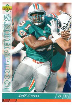#455 Jeff Cross - Miami Dolphins - 1993 Upper Deck Football