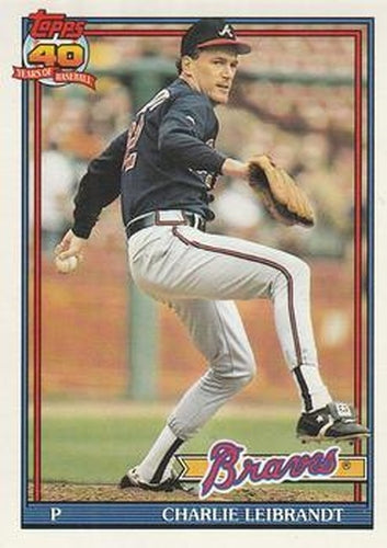 #456 Charlie Leibrandt - Atlanta Braves - 1991 O-Pee-Chee Baseball