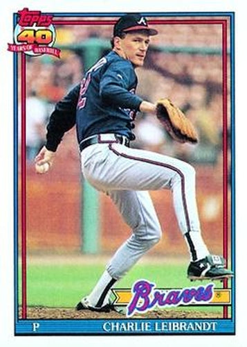 #456 Charlie Leibrandt - Atlanta Braves - 1991 Topps Baseball