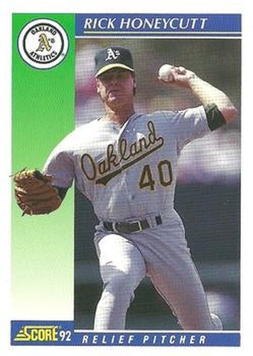 #456 Rick Honeycutt - Oakland Athletics - 1992 Score Baseball