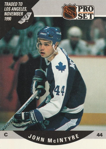 #457 John McIntyre - Los Angeles Kings - 1990-91 Pro Set Hockey