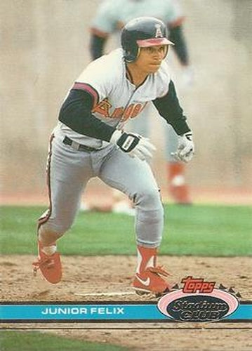 #457 Junior Felix - California Angels - 1991 Stadium Club Baseball