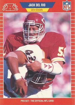 #458 Jack Del Rio - Kansas City Chiefs - 1989 Pro Set Football